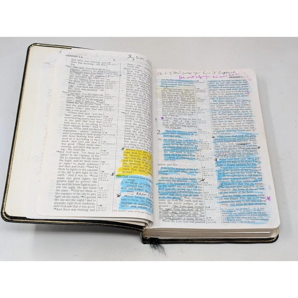 NIV Classic Reference Edition Bible 1988 Top Grain Black Leather‎ Zondervan USA